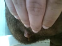 Arab man with hairy ass shitting